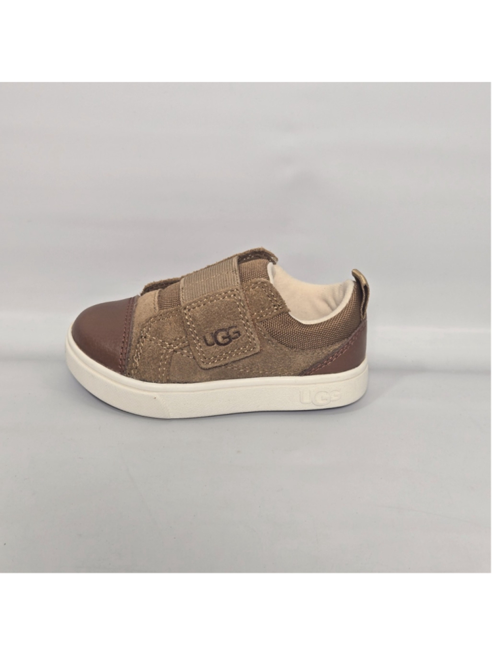 UGG Rennon Low Sneakers Toddler 6 Brown Suede Hook Loop Casual Shoes Kids